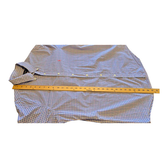 Ralph Lauren Button Down Shirt Mens Large Blue Plaid Long Sleeve Classic Preppy - Picture 13 of 14